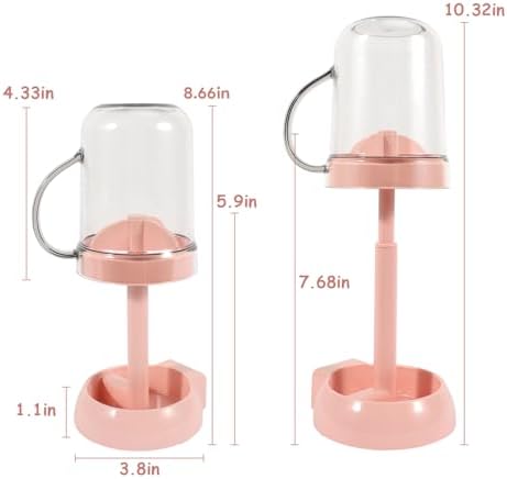 Raydejin Smart Toothbrush Holder with Cup for Bathroom Pink