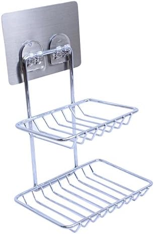 Royal Brands Removable Double Layer Chrome Bathroom Soap Caddy