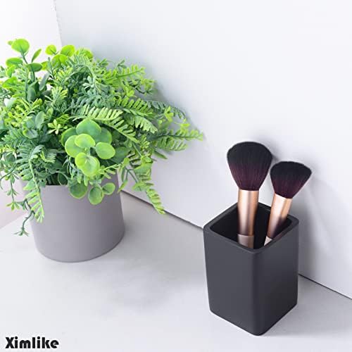 Matte Black Tumbler Cup for Bathroom Toothbrush Holder