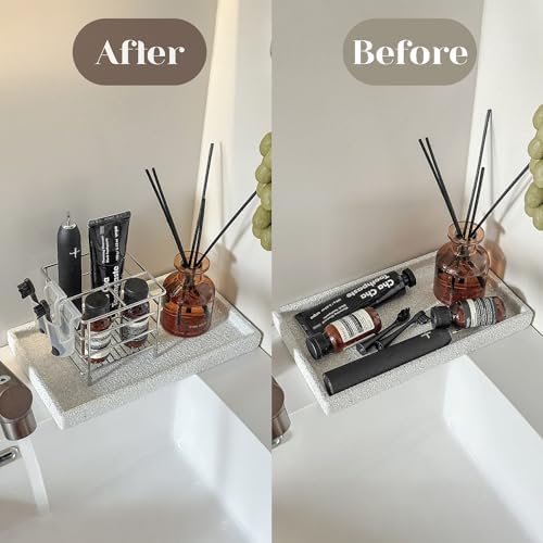 TRSani Toothbrush Holder with 3 Slots and Hooks