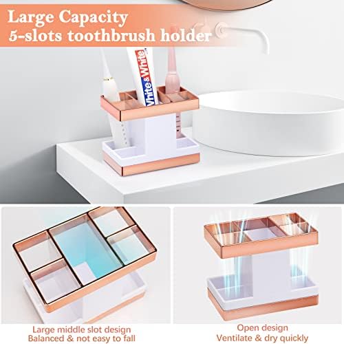 Chintu Kids Electric Toothbrush Holder Set Rust-Free Family Organizing for Bathrooms