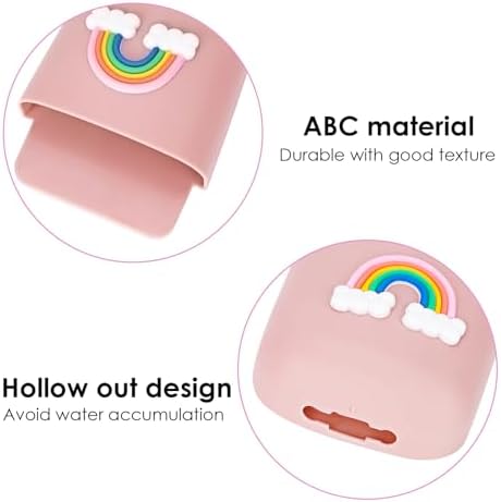 Biiange Self-Adhesive Wall-Mounted Rainbow Toothbrush Stand
