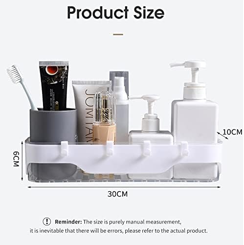 BAHELS Double-Layer Plastic Bathroom Organizer Wall-Mounted Caddy for Shampoo Cosmetics