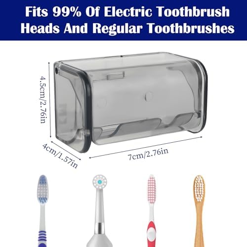 Tyqour 2-Piece Wall-Mounted Toothbrush Holder