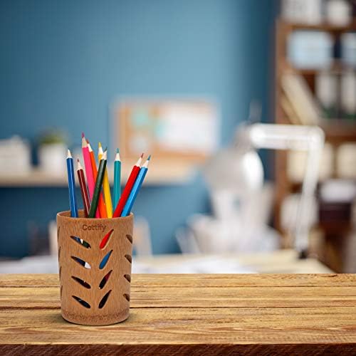 Eco-Friendly Bamboo Toothbrush Holder with Drainage - Multi-Functional in the Bathroom Kitchen