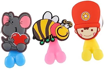 3-Piece Cartoon Suction Toothbrush Holder for Kids in the Bathroom