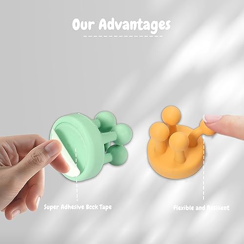 4Pcs Silicone Toothbrush Holders for Bathrooms