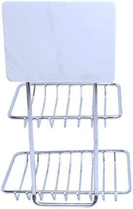 Royal Brands Removable Double Layer Chrome Bathroom Soap Caddy