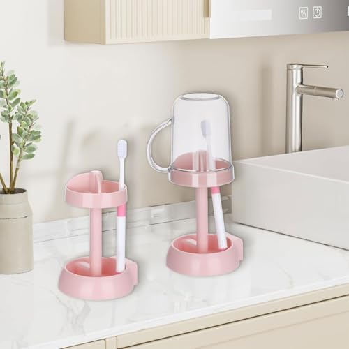 Toothbrush Holder with Cover 3 Slots Travel and Bathroom Use