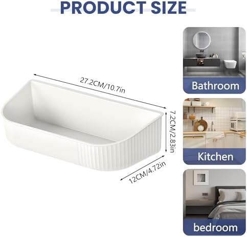 JOMOLA White Self-Adhesive Shower Caddy