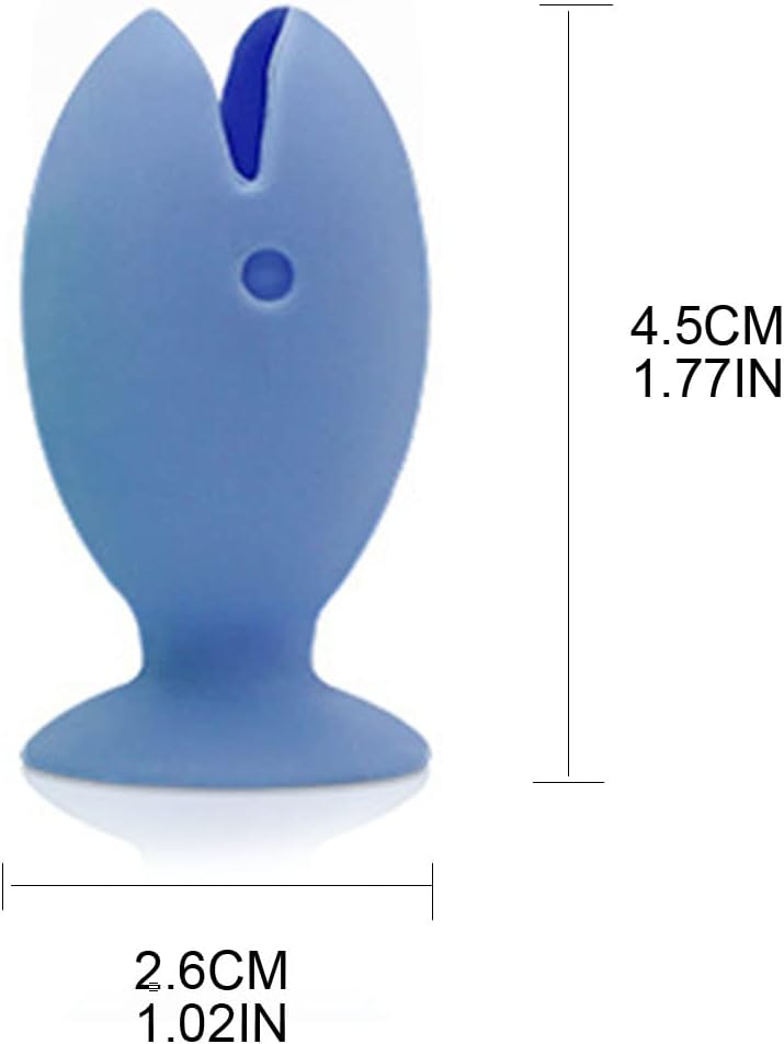 6-Piece Silicone Fish Toothbrush Holder