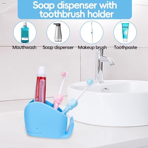 2Pcs Cute Kids Whale Toothbrush Holder