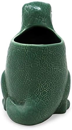 Isaac Jacobs Green Ceramic Dinosaur Cup and Brush Holder 1