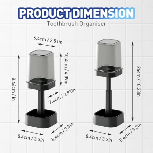 Premium Toothbrush Organizer Stylish Compact Durable