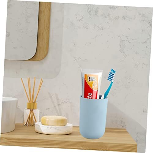 Compact Durable Stylish 4 Pcs Toothbrush Cup for Bathroom RVs White