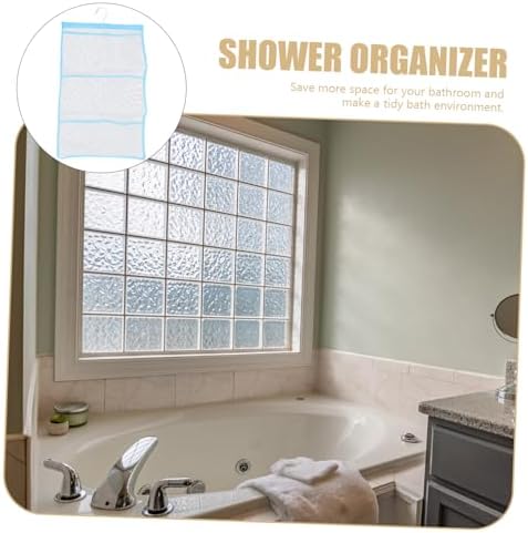 Healifty Mesh Shower Organizer Space Saving Bathroom Accessories