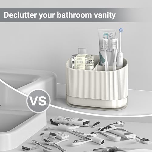 Cute White Shower Toothbrush Organizer Compact Dennis with Drainage for Kids Toddlers