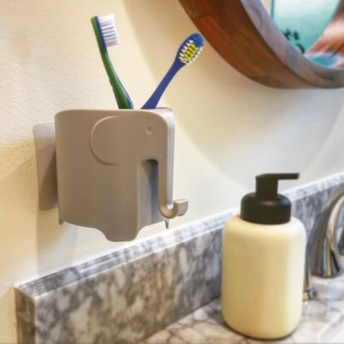 Cute Elephant Toothbrush Holder and Pencil Stand Pink