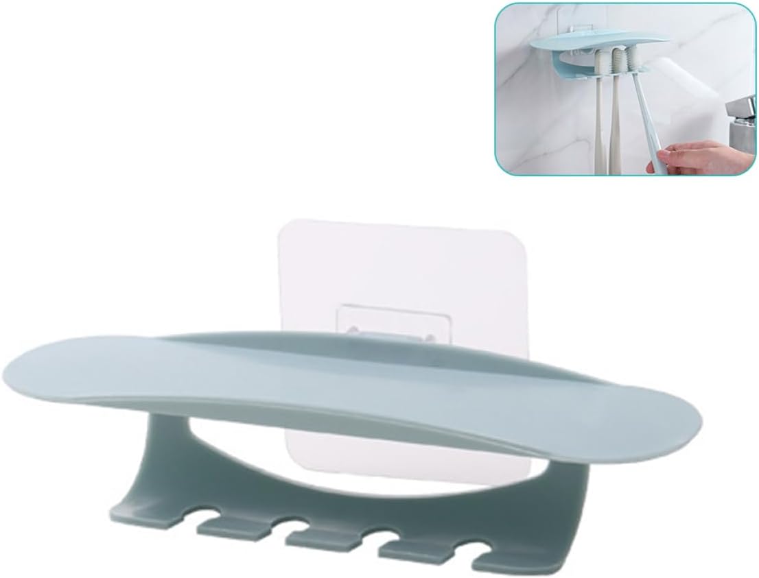 Compact Suction-Cup Toothbrush Holder