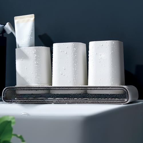 Stylish Toothbrush Holder with 2 Rinso Cups