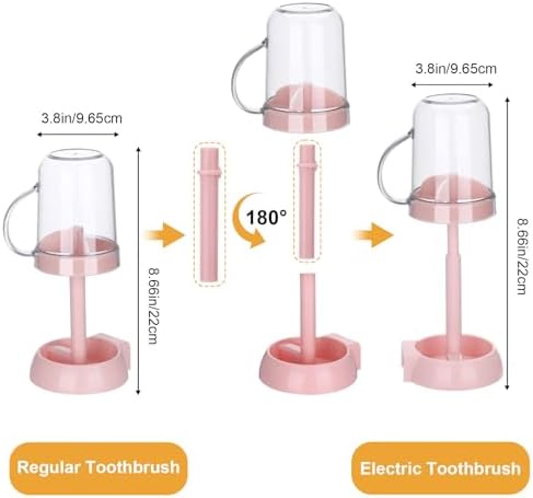 Toothbrush Holder with Cover 3 Slots Travel and Bathroom Use