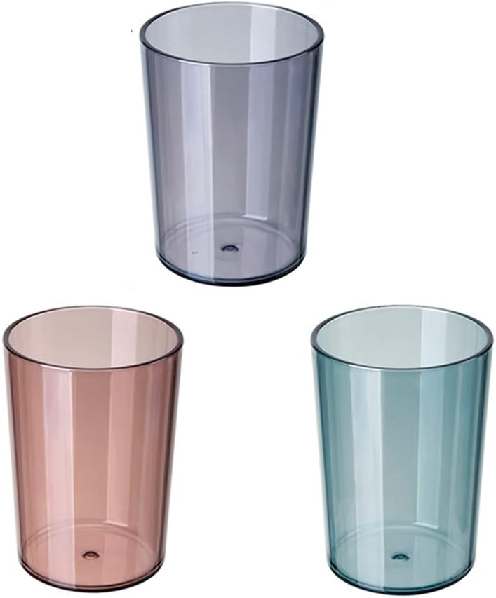 Awhale 3-Piece Toothbrush Mouthwash Holder Set Blue Pink Purple