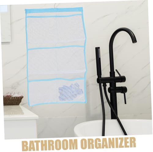 Quick-Dry Mesh Shower Organizer with 6 Pockets for Bathroom Accessories