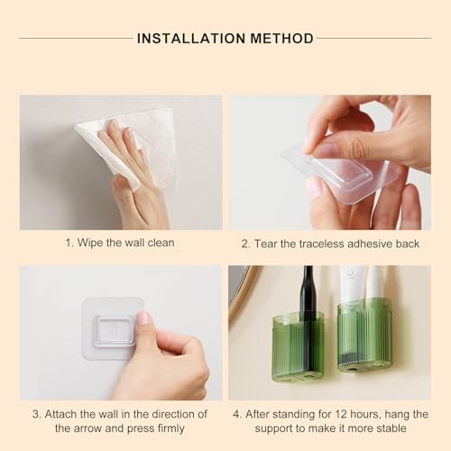 Fast-Attach Electric Toothbrush Holder for Walls YUSHTPO