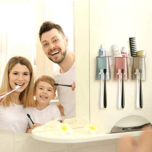 Goowin Wall Mounted Toothbrush Holder with 3 Cups
