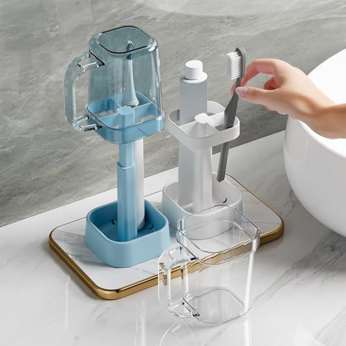 Premium Toothbrush Holder with Cup Divider
