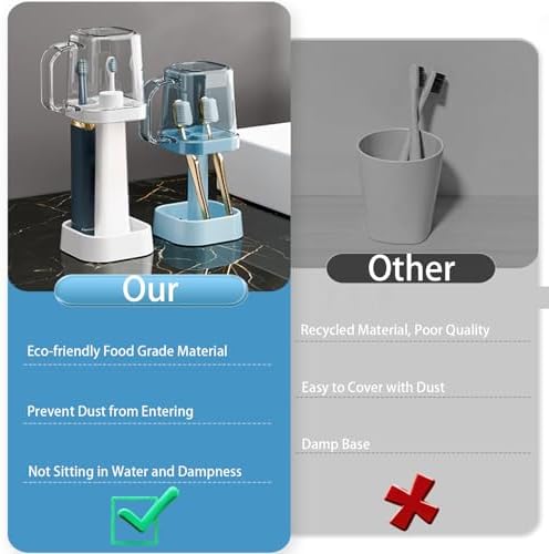 Premium Toothbrush Holder with Cup Divider