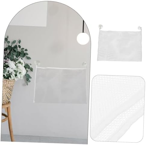 Zerodeko 3pc Hanging Bath Toy Storage Bag Mesh Organizer with Cups