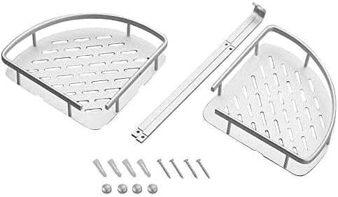 High-Capacity Aluminum Silver Wall Organizer for Bathrooms