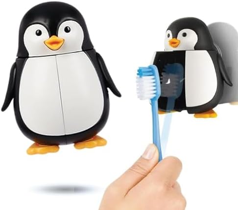 Flipper Fun Animal Penguin Toothbrush Holder