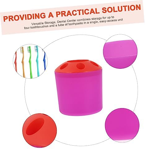 Stylish 4-Compartment Toothbrush Toothpaste Organizer