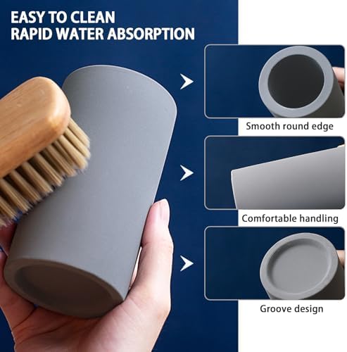 Coengwui Diatomite Toothbrush Holder Dark Grey 43