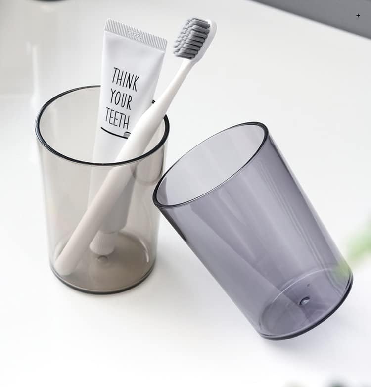 Awhale 3-Piece Toothbrush Mouthwash Holder Set Blue Pink Purple