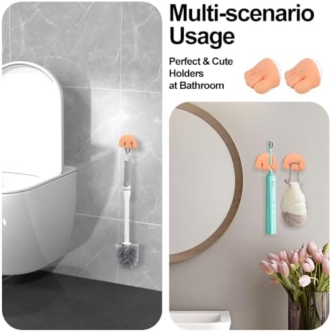 Cute Self-Adhesive Toe Shaped Toothbrush Holder Organizer