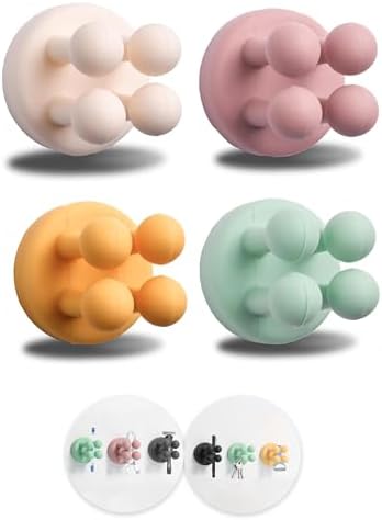 4Pcs Silicone Toothbrush Holders for Bathrooms