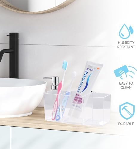 3 Slot Clear Toothbrush Holder IKWZ