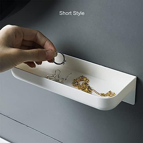 Floating adhesive plastic shower shelf organizer