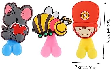 3-Piece Cartoon Suction Toothbrush Holder for Kids in the Bathroom