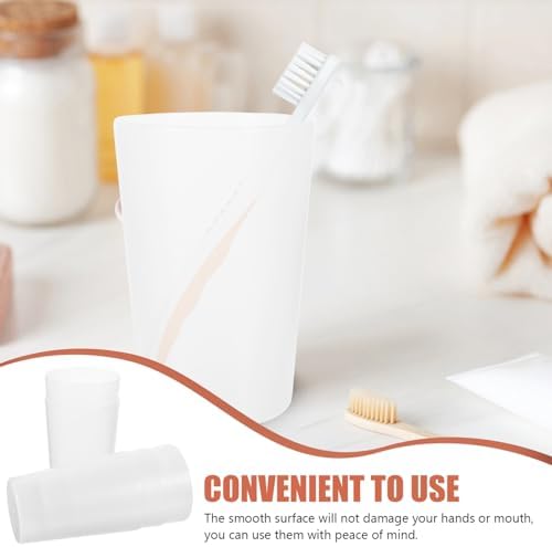 Kichvoe 10-Pack Transparent Toothbrush Cups