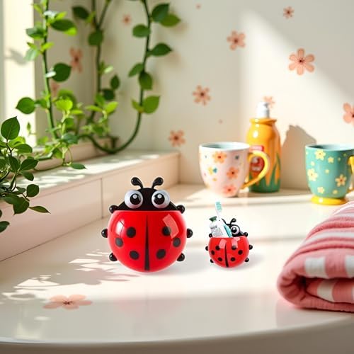 Ladybug Toothbrush Holder Fun Suction Design