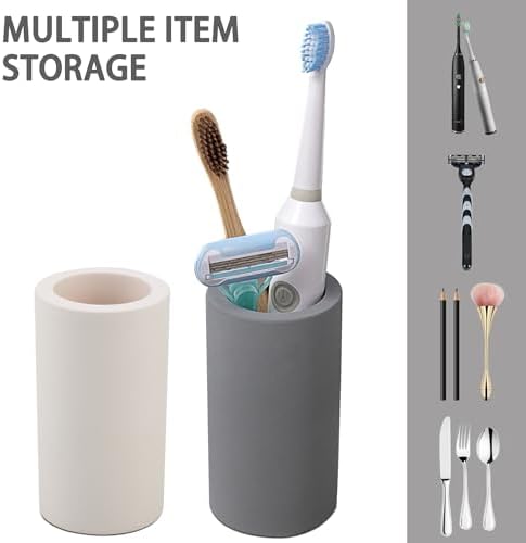 Coengwui Diatomite Toothbrush Holder Dark Grey 43