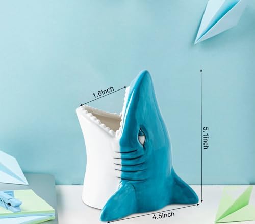 Cute Kid Toothbrush Holder for Kids - Big Mouth Shark Tooth Brush Organizer