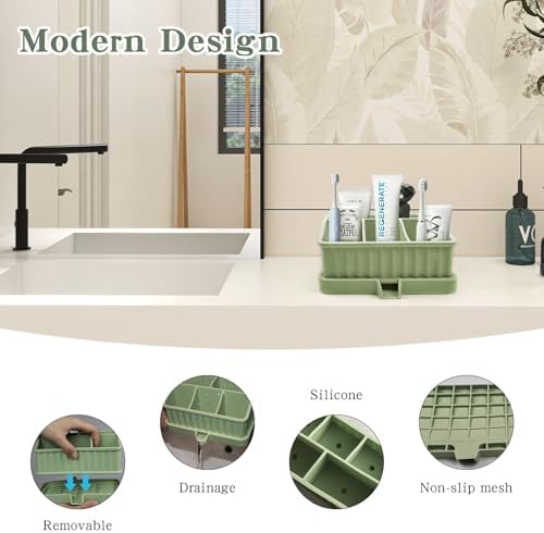 Ayehe Toothbrush Holder with Drainage and 5 Slots