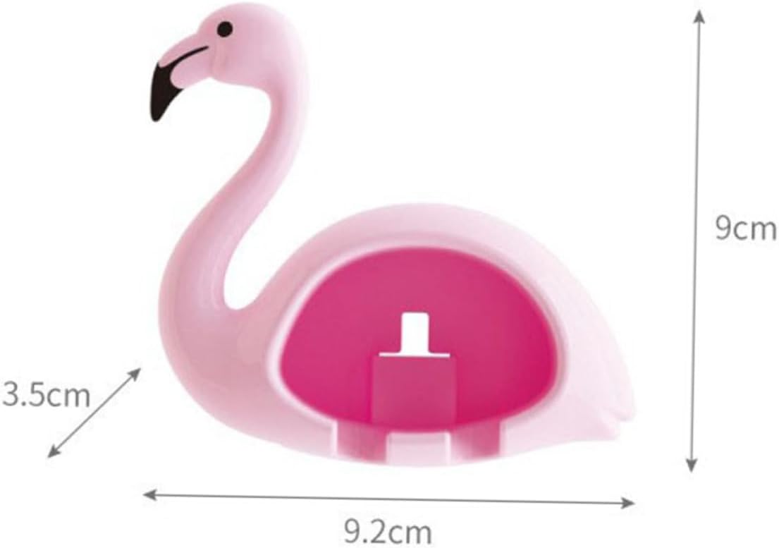 Garneck Wall Toothbrush Holder Flamingo Design