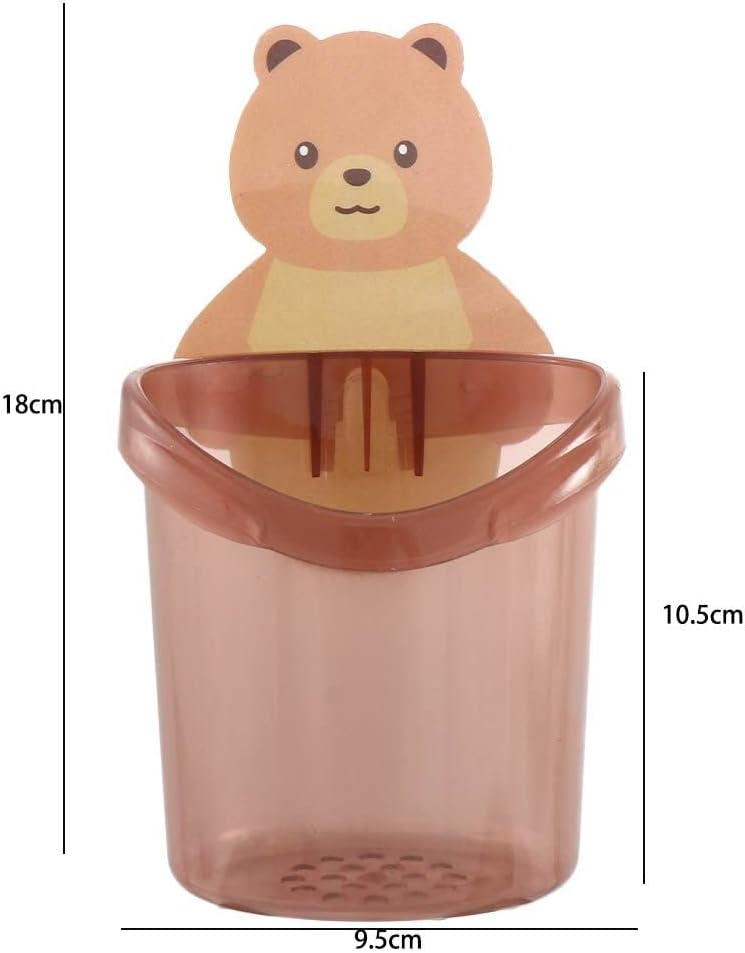 Cute Bear Wall Mounted Toothbrush Holder