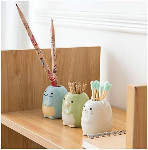 4 Animal Mini Ceramic Toothbrush Holder Set